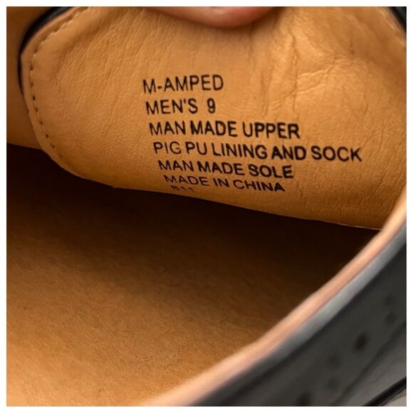 Mens Madden Black M-Amped Wingtip Derby Dress Shoes Lace Up Size 9M main image 4
